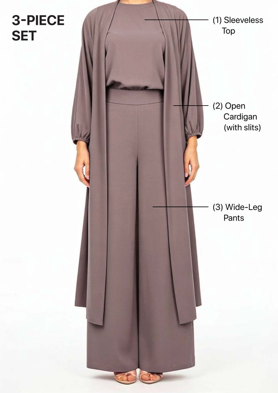 Greige - Haya 3 Piece Co-ord Set