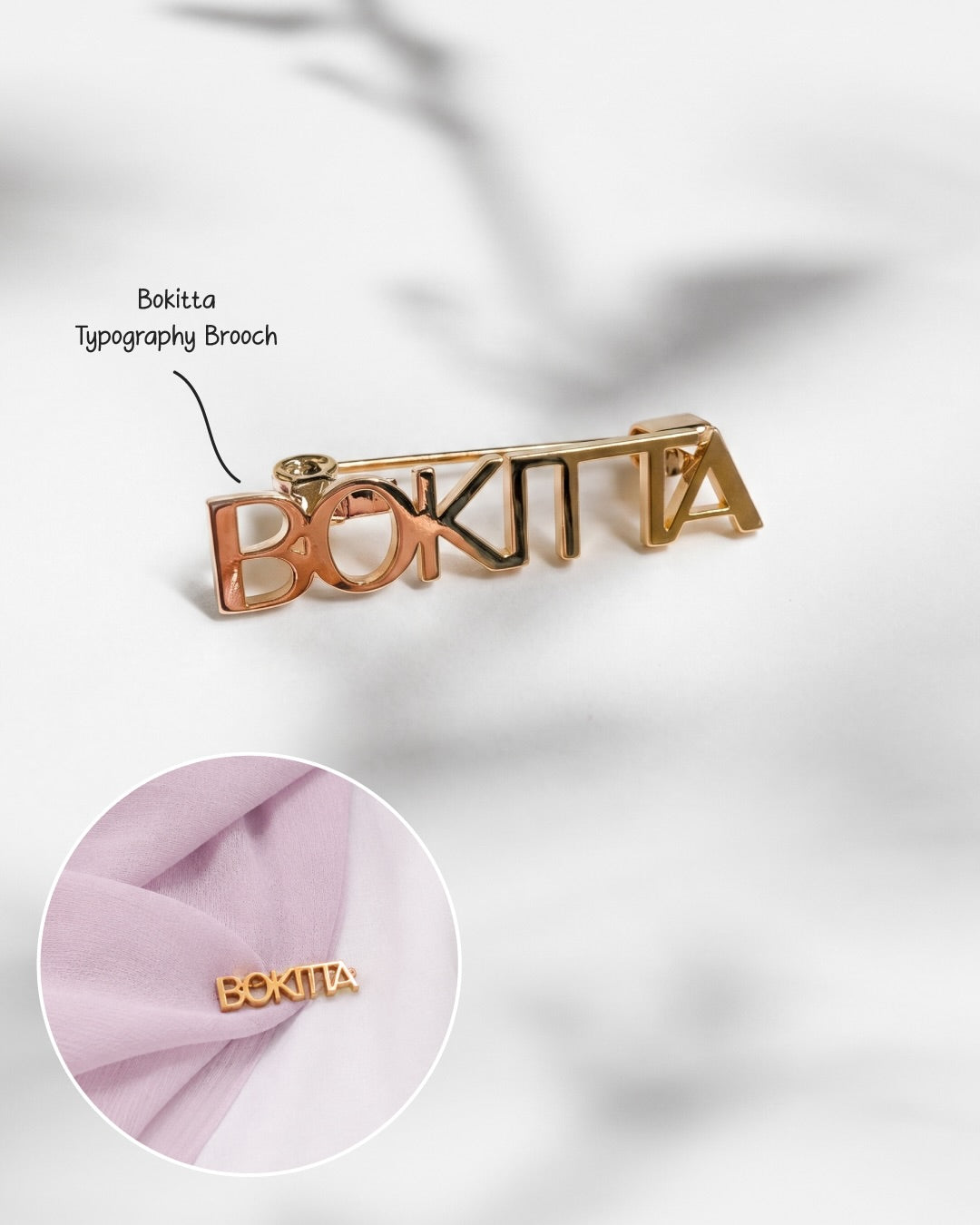 Bokitta Brooch (Typography)