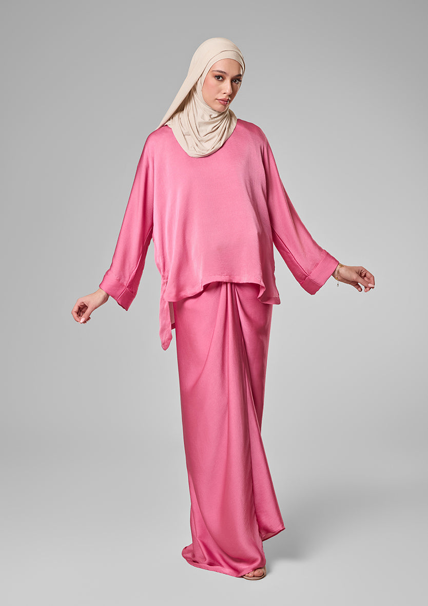 Pink-Lined Sarong and Top Set