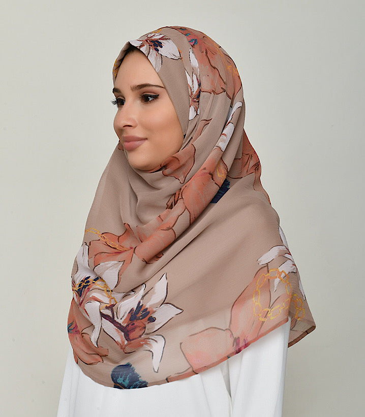 BOKITTA HIJAB LILIES BEIGE VOILAMAXI (2)