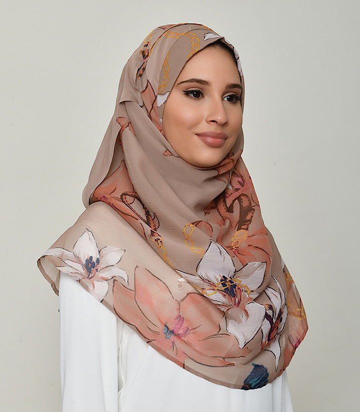 BOKITTA HIJAB LILIES BEIGE VOILAMAXI (3)