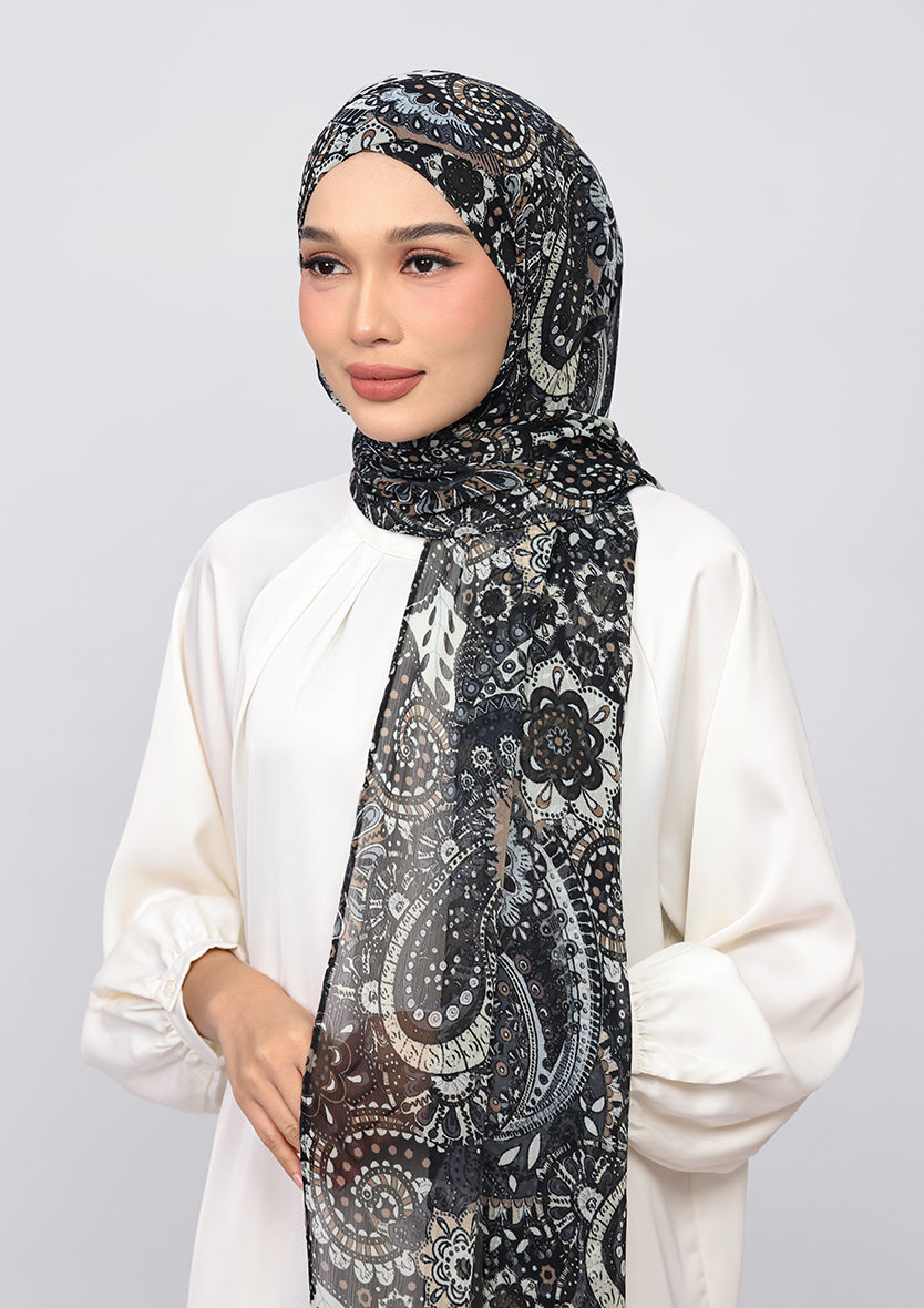 Charcoal Paisley
