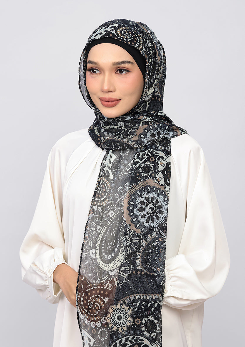 Charcoal Paisley
