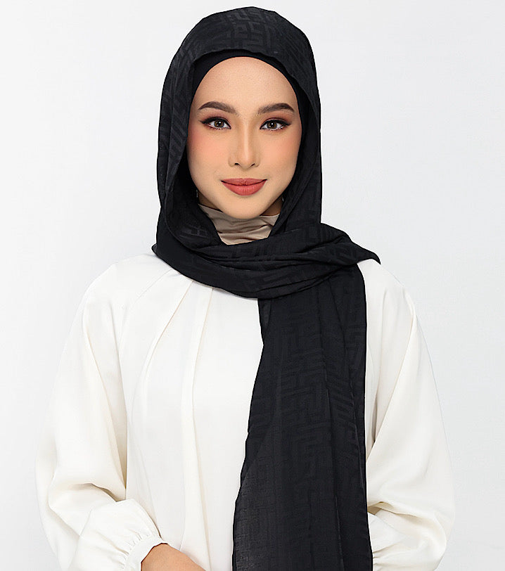 Jacquard Monogram Black