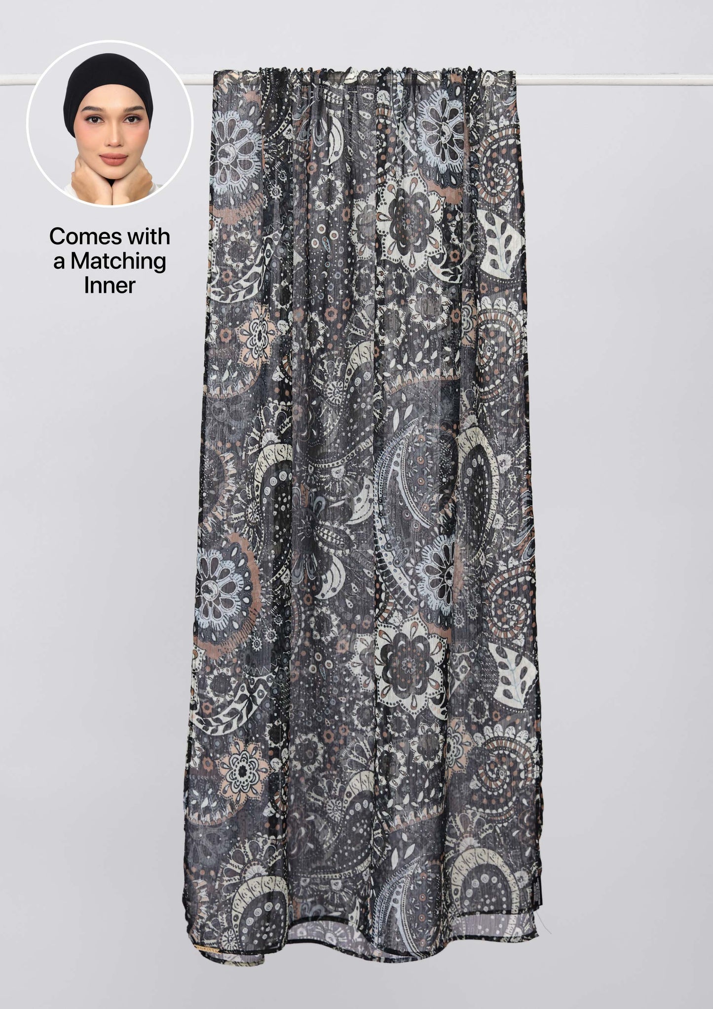 Charcoal Paisley