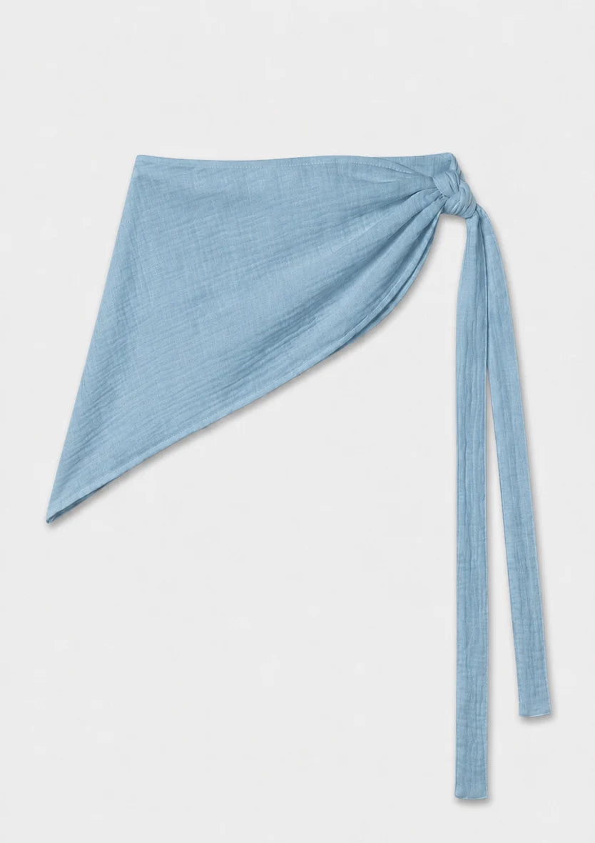 Capri Ruffle Maxi Skirt - Baby Blue
