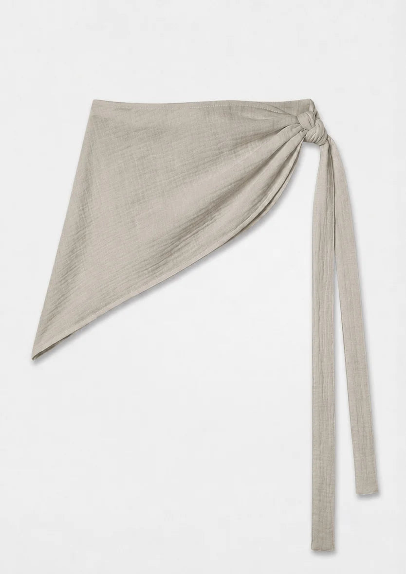 Capri Ruffle Maxi Skirt - Mushroom
