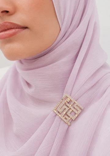 Crystal Monogram Brooch