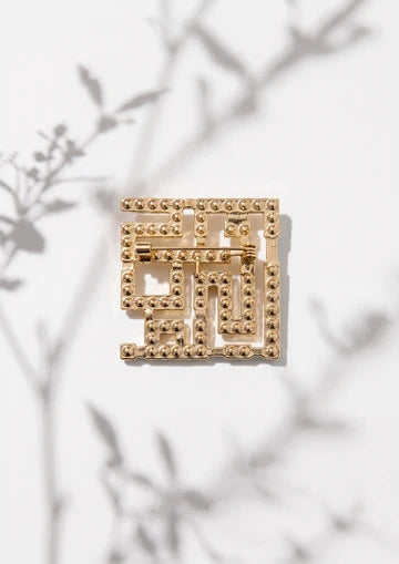 Crystal Monogram Brooch