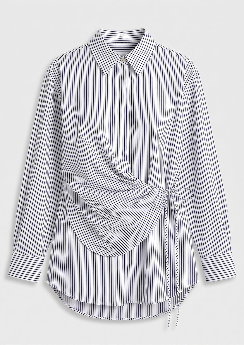 Tuscany Wrap Shirt - Navy