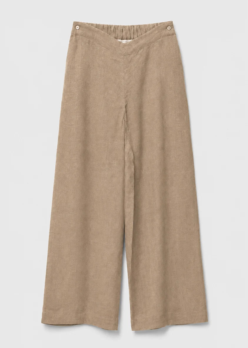 Olive -Modest Shirt 100% Italian Linen Co-ord Set