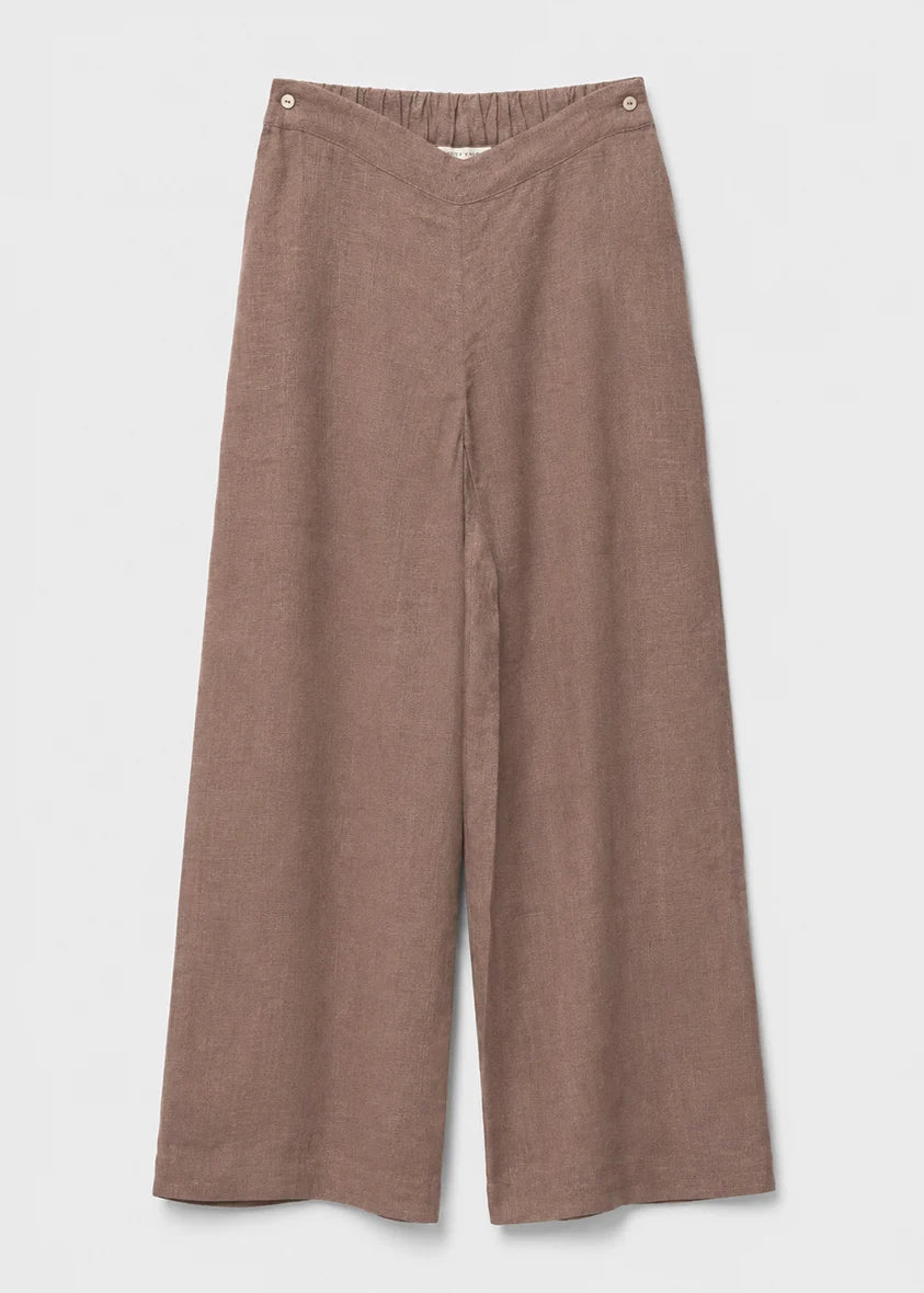 Taupe -Modest Shirt 100% Italian Linen Co-ord Set