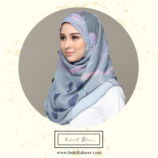 BOKITTA HIJAB VELVET BLUE